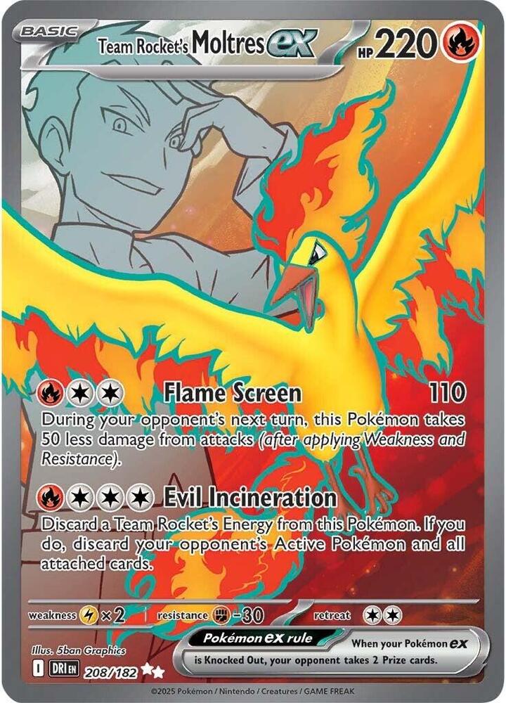 Team Rocket's Moltres ex - 208/182 | SV10: Destined Rivals #208/182