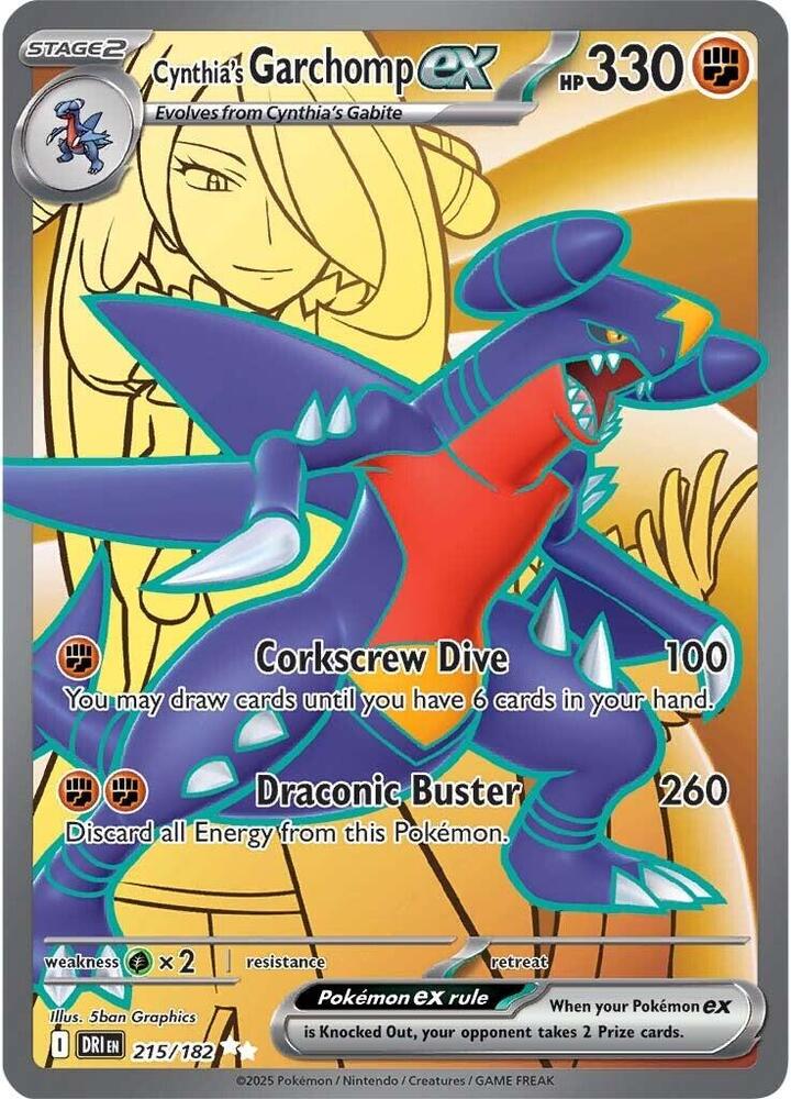 Cynthia's Garchomp ex - 215/182 | SV10: Destined Rivals #215/182