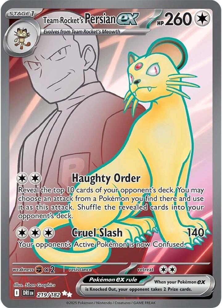 Team Rocket's Persian ex - 219/182 | SV10: Destined Rivals #219/182