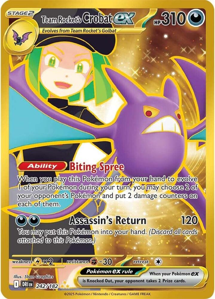 Team Rocket's Crobat ex - 242/182 | SV10: Destined Rivals #242/182