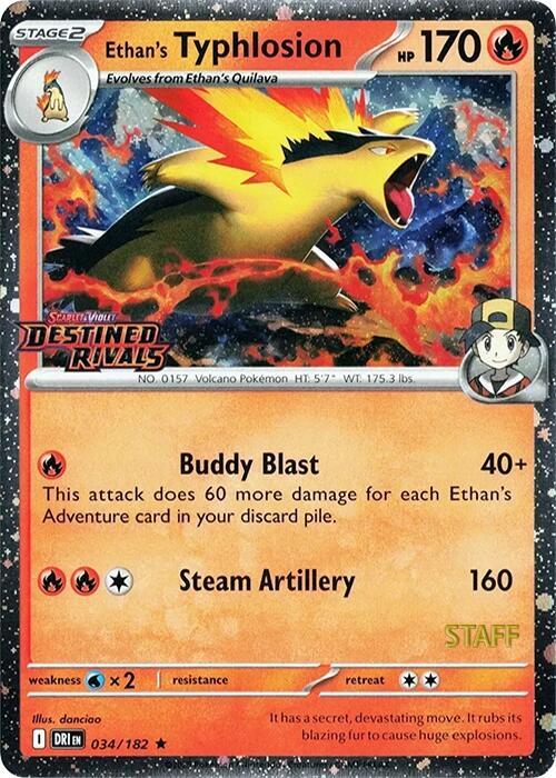 Ethan's Typhlosion (Prerelease) [Staff] | Miscellaneous Cards & Products #034/182
