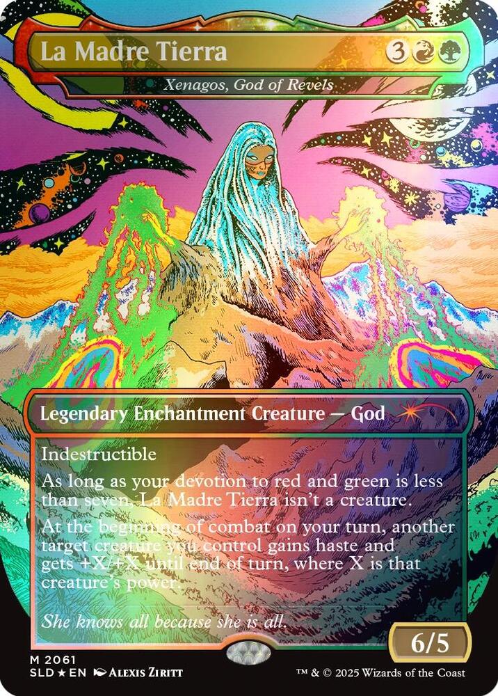 La Madre Tierra - Xenagos, God of Revels (Rainbow Foil) | Secret Lair Drop Series #2061