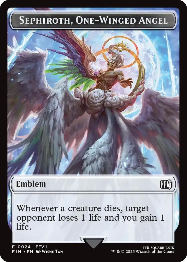 Emblem - Sephiroth, One-Winged Angel // Robot Warrior Double-Sided Token | FINAL FANTASY #24 // 12