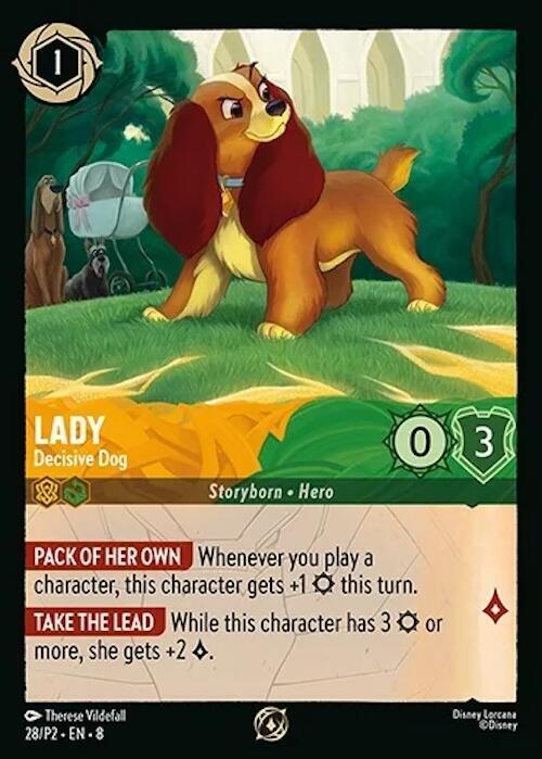 Lady - Decisive Dog | Disney Lorcana Promo Cards #28