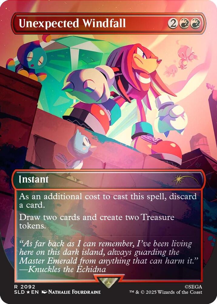 Unexpected Windfall (2092) (Rainbow Foil) | Secret Lair Drop Series #2092