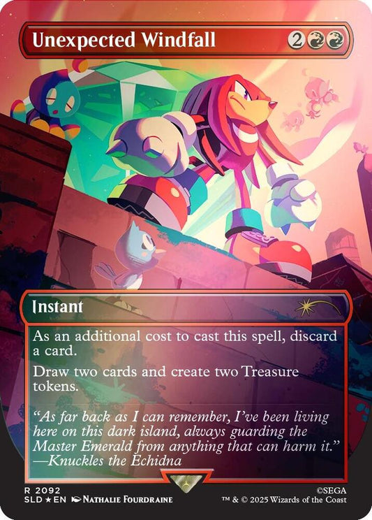 Unexpected Windfall (2092) (Rainbow Foil) | Secret Lair Drop Series #2092