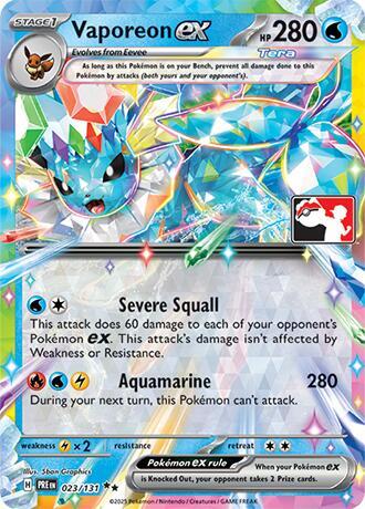 Vaporeon ex - 023/131 | Prize Pack Series Cards #023/131