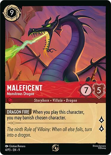Maleficent - Monstrous Dragon (Store Championship Participant) | Disney Lorcana Promo Cards #4