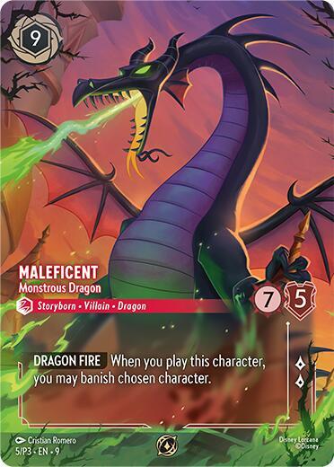 Maleficent - Monstrous Dragon (Store Championship) | Disney Lorcana Promo Cards #5