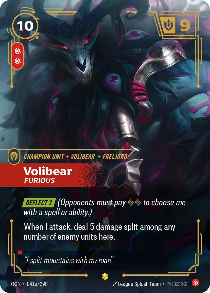 Volibear, Furious (Alternate Art) | Origins #041a/298