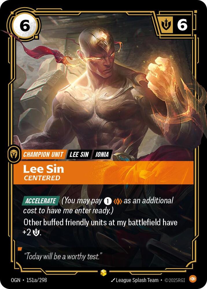 Lee Sin - Centered (Alternate Art) | Origins #151a/298