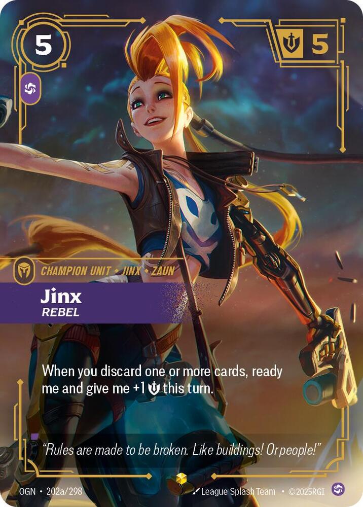 Jinx, Rebel (Alternate Art) | Origins #202a/298