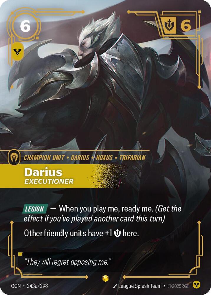 Darius - Executioner (Alternate Art) | Origins #243a/298