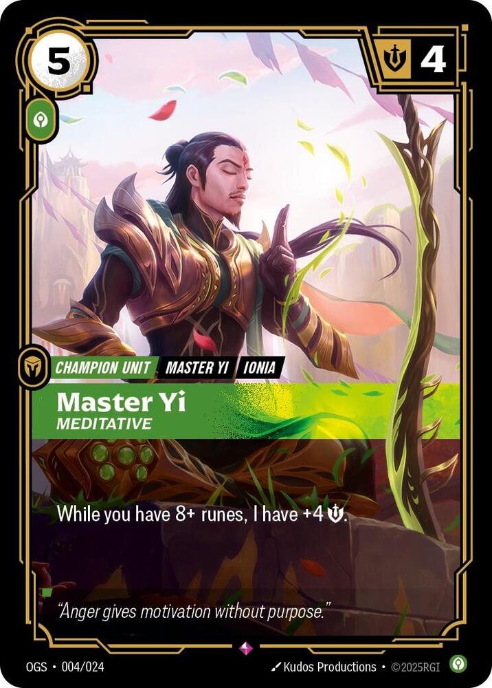 Master Yi, Meditative | Origins: Proving Grounds #004/024