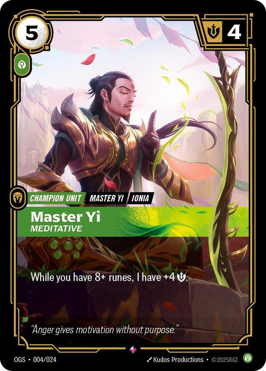 Master Yi, Meditative | Origins: Proving Grounds #004/024