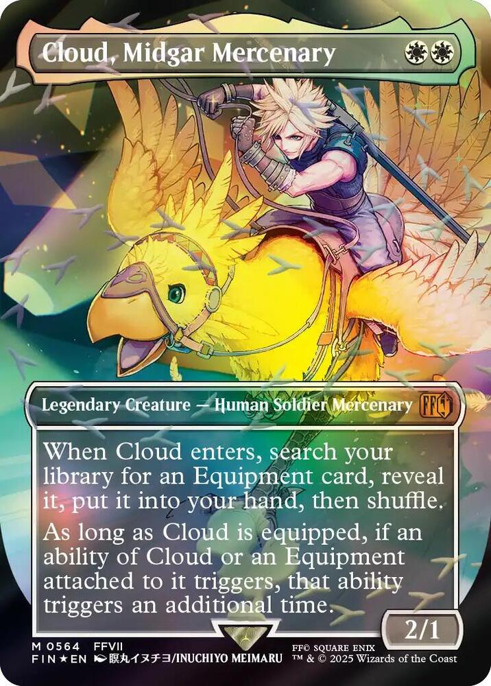 Cloud, Midgar Mercenary (Borderless) (Chocobo Track Foil) | FINAL FANTASY #564