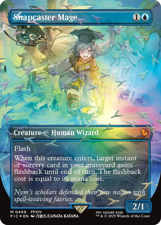Snapcaster Mage (Borderless) (Chocobo Track Foil) | Commander: FINAL FANTASY #469