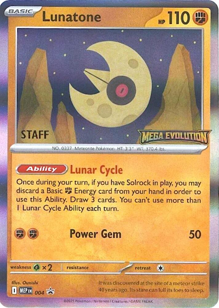 Lunatone - 004 [Staff] | ME: Mega Evolution Promo #004