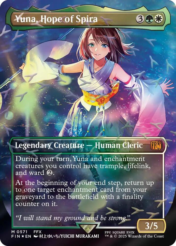 Yuna, Hope of Spira (Borderless) (Chocobo Track Foil) | FINAL FANTASY #571