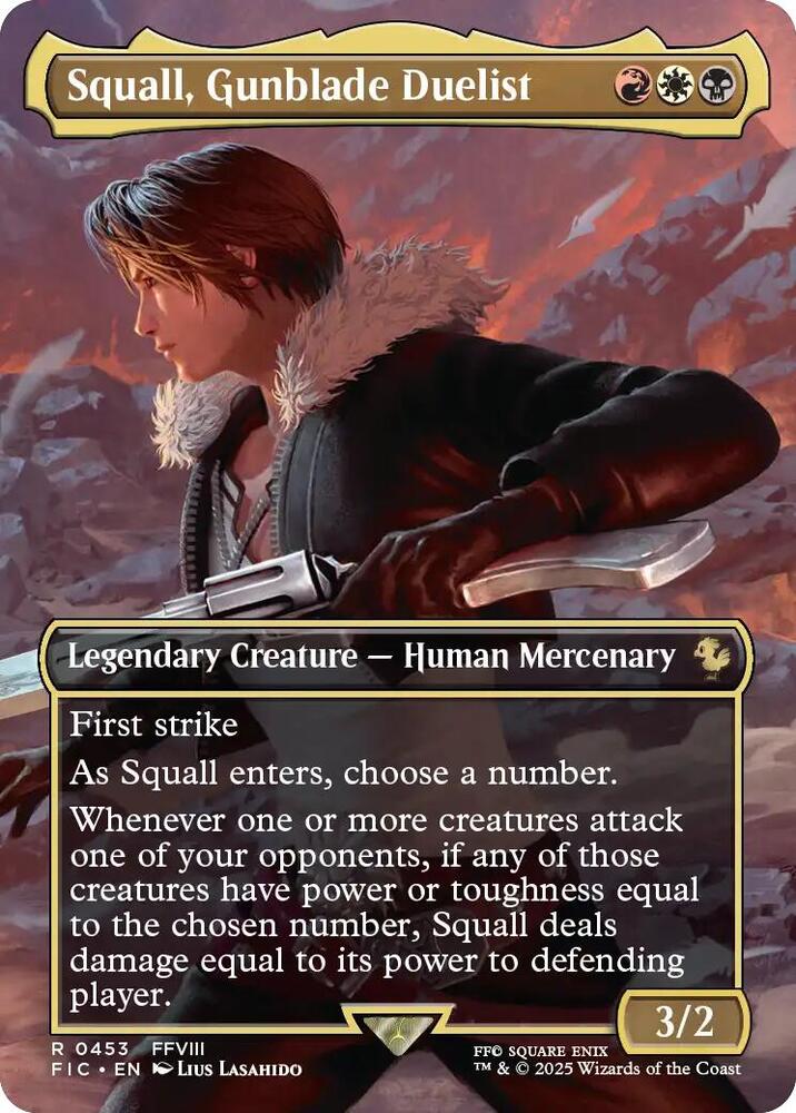 Squall, Gunblade Duelist (Borderless) | Commander: FINAL FANTASY #453