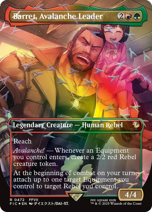 Barret, Avalanche Leader (Borderless) (Chocobo Track Foil) | Commander: FINAL FANTASY #472