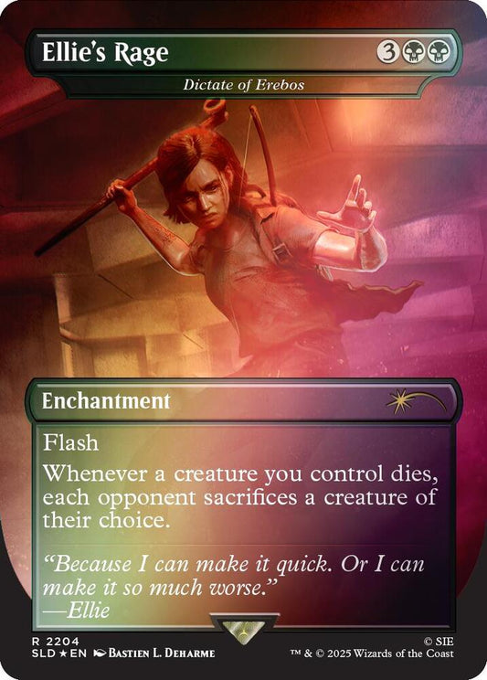 Ellie's Rage - Dictate of Erebos (Rainbow Foil) | Secret Lair Drop Series #2204
