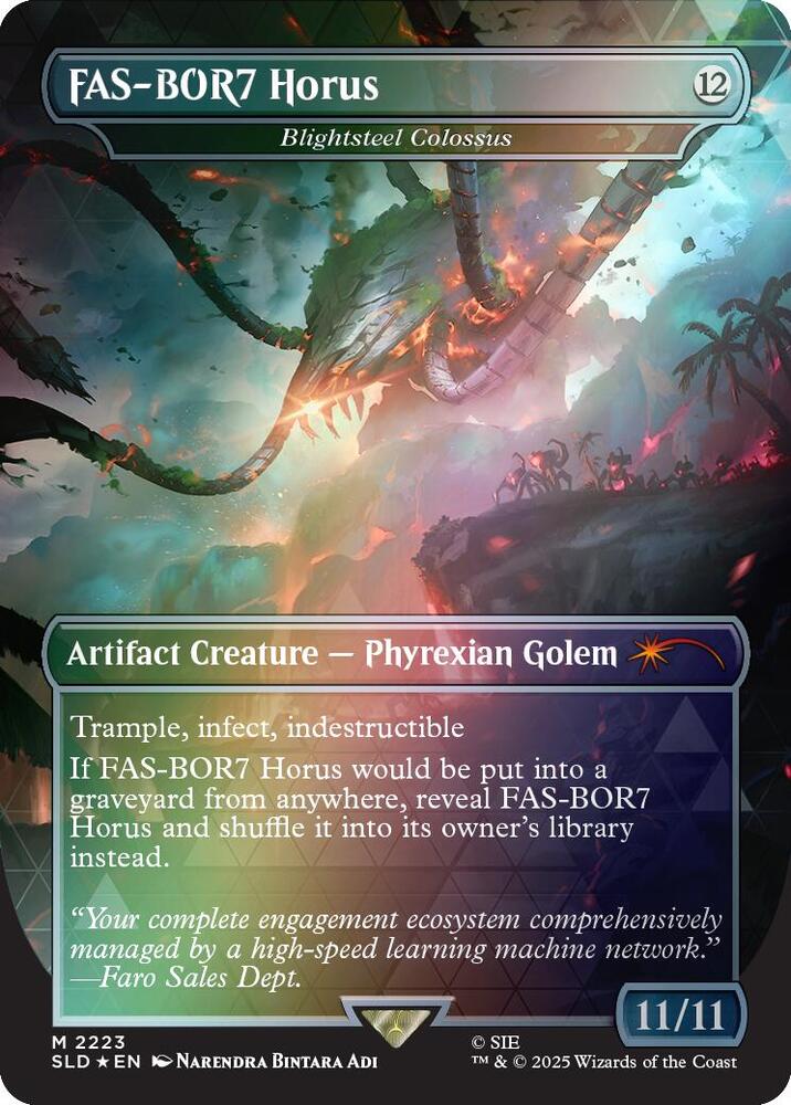 FAS-BOR7 Horus - Blightsteel Colossus (Rainbow Foil) | Secret Lair Drop Series #2223