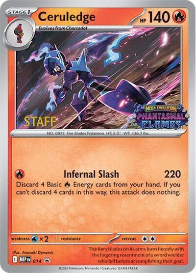 Ceruledge (Prerelease) [Staff] | ME: Mega Evolution Promo #014