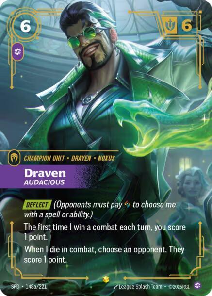 Draven - Audacious (Alternate Art) | Spiritforged #148a/221
