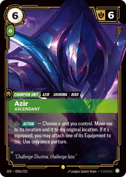 Azir - Ascendant (Alternate Art) | Spiritforged #050a/221