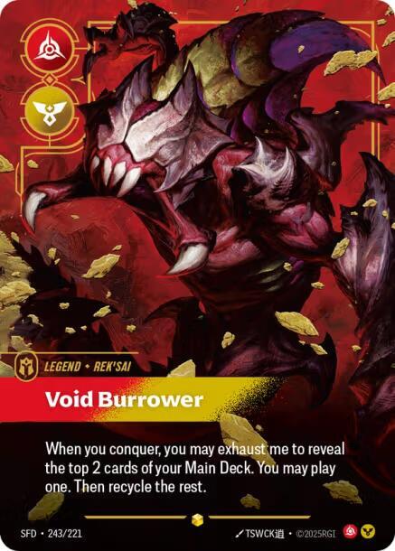 Rek'sai, Void Burrower (Overnumbered) | Spiritforged #243/221