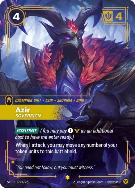Azir - Sovereign (Alternate Art) | Spiritforged #177a/221