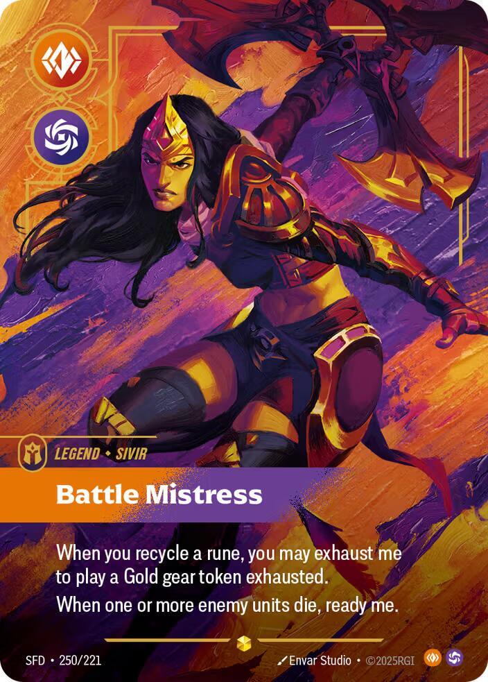 Sivir - Battle Mistress (Overnumbered) | Spiritforged #250/221