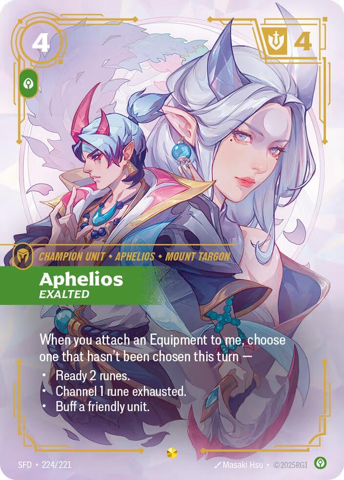 Aphelios - Exalted (Overnumbered) | Spiritforged #224/221