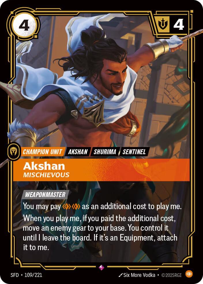 Akshan - Mischievous | Spiritforged #109/221