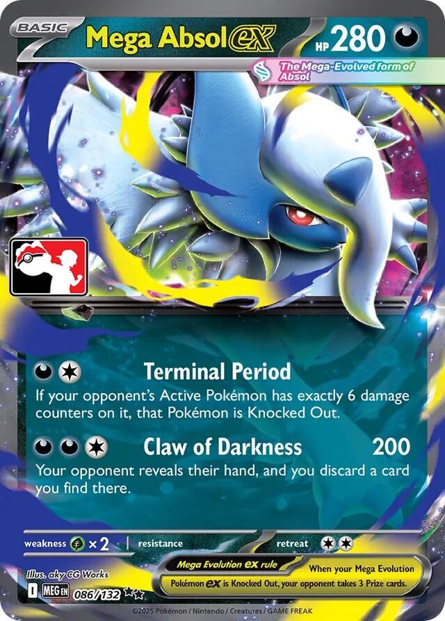 Mega Absol ex - 086/132 | Prize Pack Series Cards #086/132