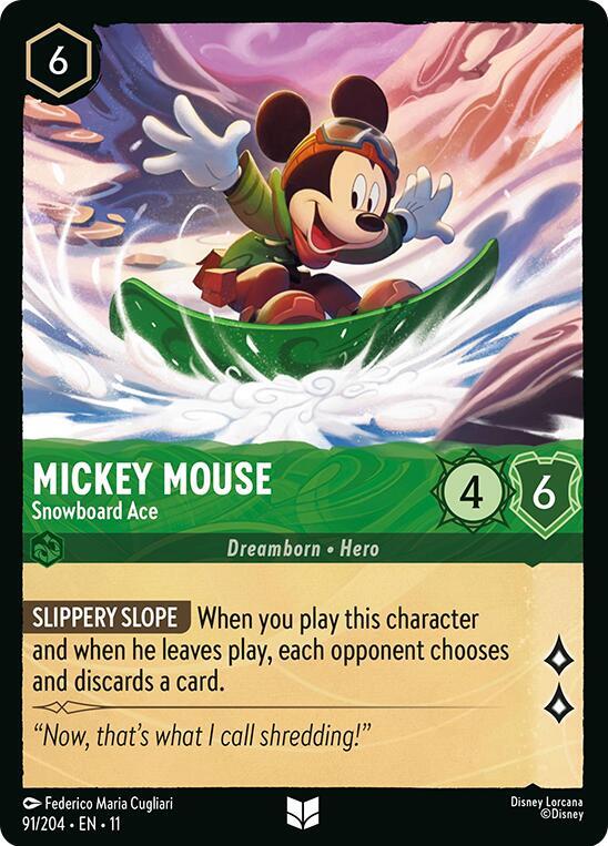 Mickey Mouse - Snowboard Ace | Winterspell #91/204