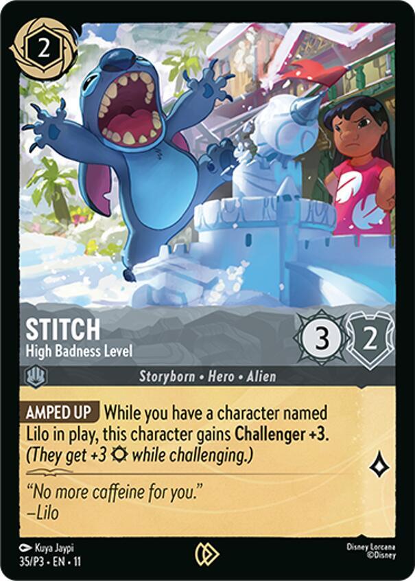 Stitch - High Badness Level | Disney Lorcana Promo Cards #35