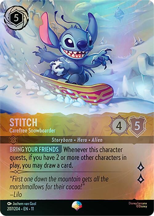 Stitch - Carefree Snowboarder (Epic) | Winterspell #207/204