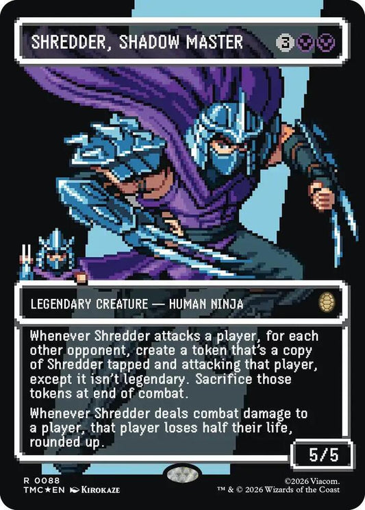 Shredder, Shadow Master (Borderless) (Surge Foil) | Commander: Teenage Mutant Ninja Turtles #88