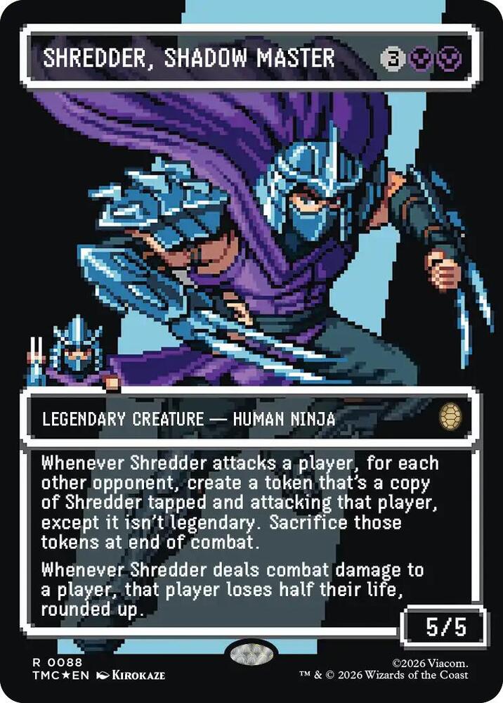 Shredder, Shadow Master (Borderless) (Surge Foil) | Commander: Teenage Mutant Ninja Turtles #88