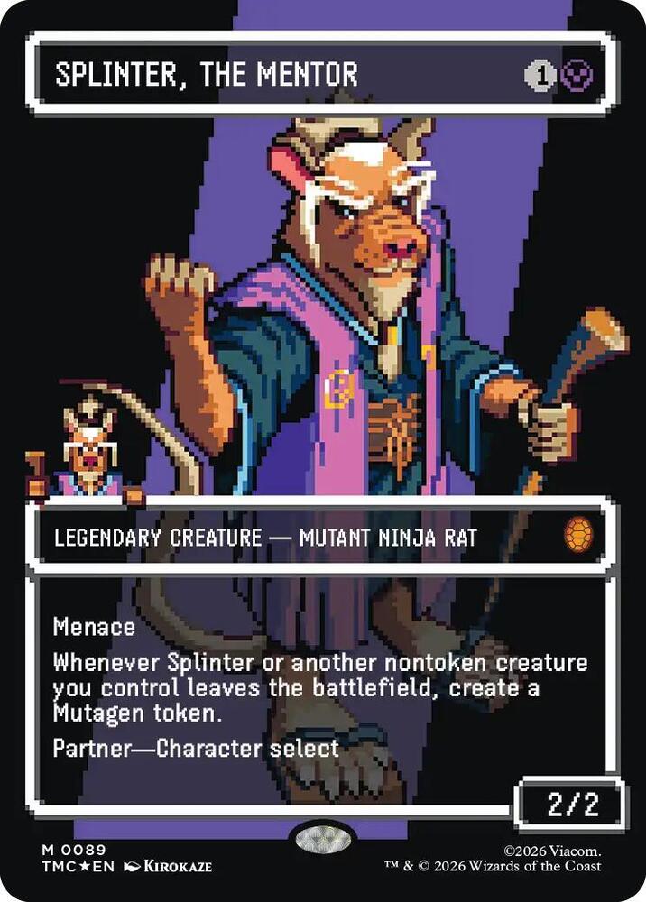 Splinter, the Mentor (0089) (Borderless) (Surge Foil) | Commander: Teenage Mutant Ninja Turtles #89