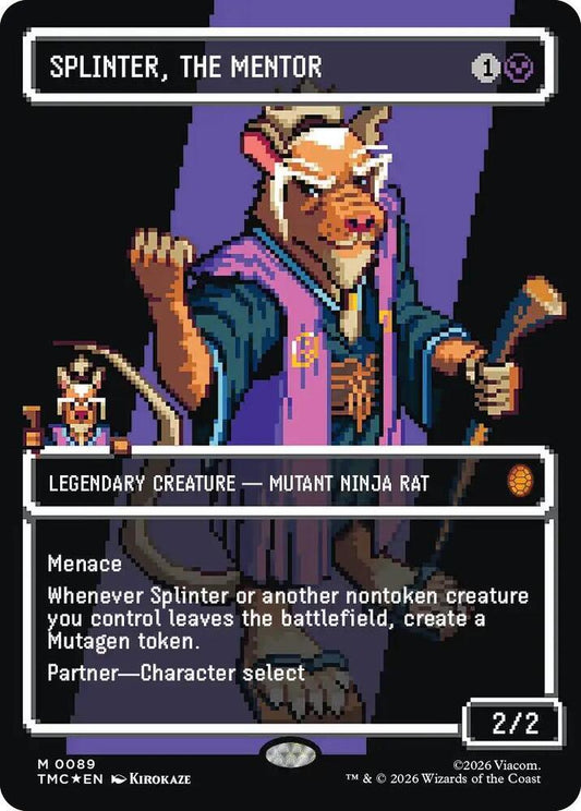 Splinter, the Mentor (0089) (Borderless) (Surge Foil) | Commander: Teenage Mutant Ninja Turtles #89