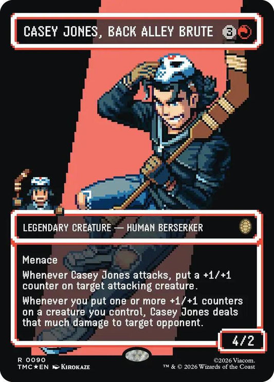 Casey Jones, Back Alley Brute (Borderless) (Surge Foil) | Commander: Teenage Mutant Ninja Turtles #90