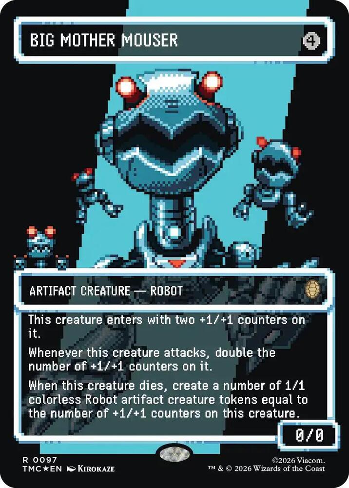 Big Mother Mouser (Borderless) (Surge Foil) | Commander: Teenage Mutant Ninja Turtles #97