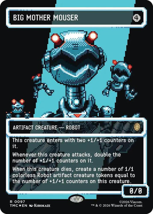 Big Mother Mouser (Borderless) (Surge Foil) | Commander: Teenage Mutant Ninja Turtles #97