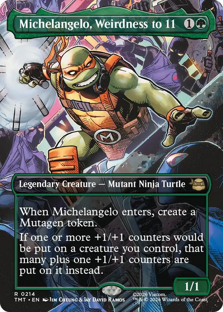 Michelangelo, Weirdness to 11 (Borderless) | Teenage Mutant Ninja Turtles #214