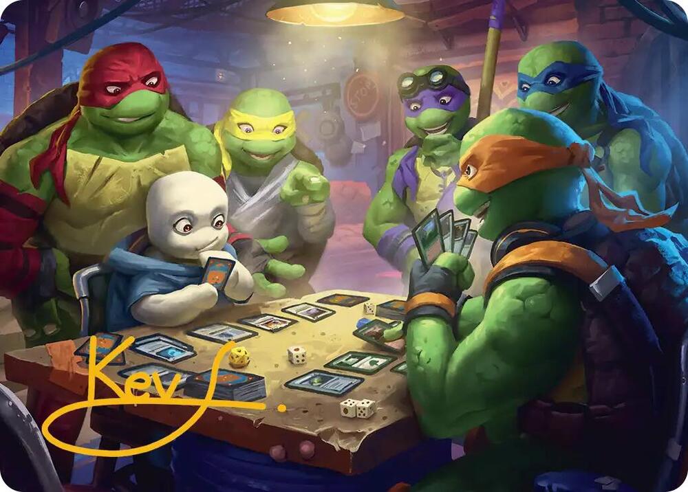 Lessons from Life Art Card (Gold-Stamped Signature) | Art Series: Teenage Mutant Ninja Turtles #14