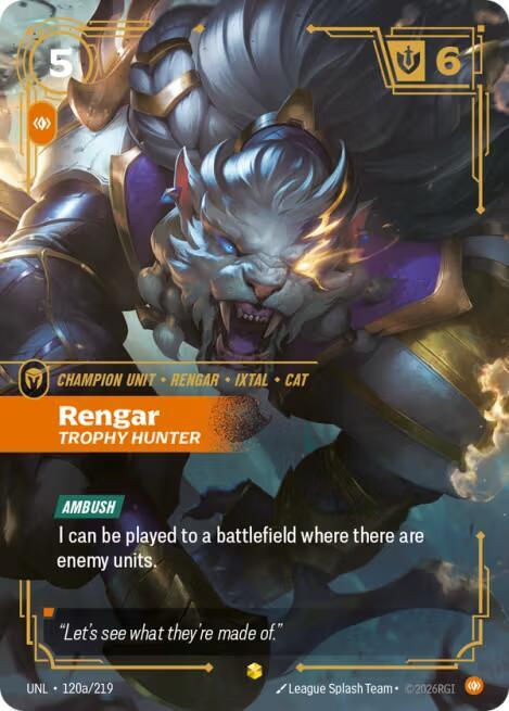 Rengar, Trophy Hunter (Alternate Art) | Unleashed #120a/219