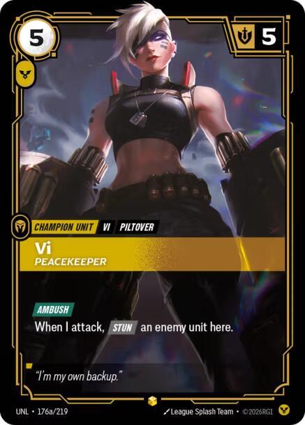 Vi - Peacekeeper (Alternate Art) | Unleashed #176a/219